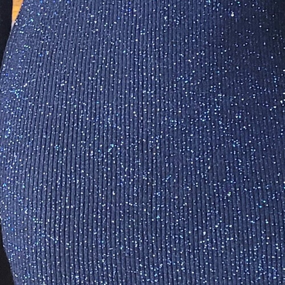 Shein Navy Blue Glittered, Pearl Decorated - Picture 4 of 5